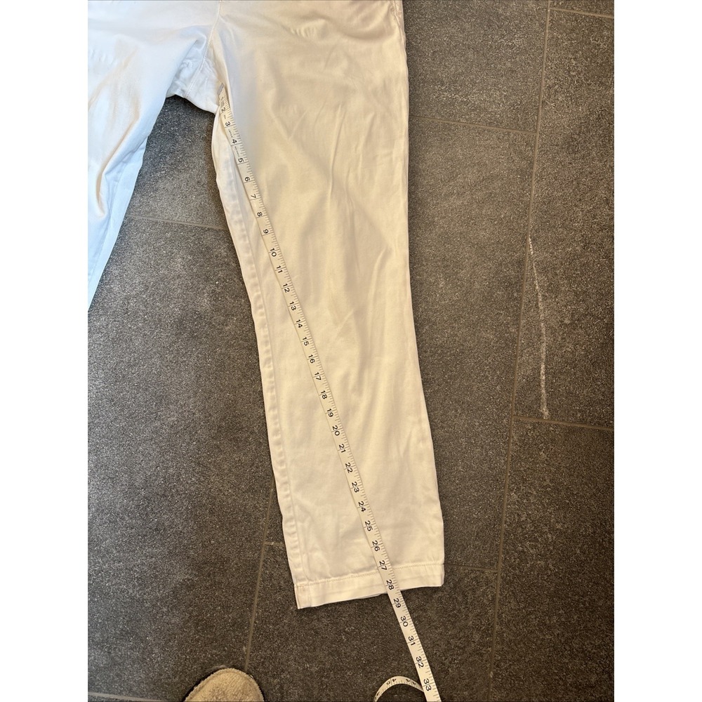 Anthropologie Pilcro Hyphen Stretch Cotton Chinos White  Women's Size 32 - Picture 10 of 16